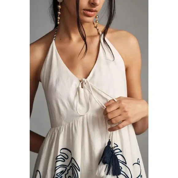 gianna halter dress Gianna Halter Open Back Skater Dress main image 1
